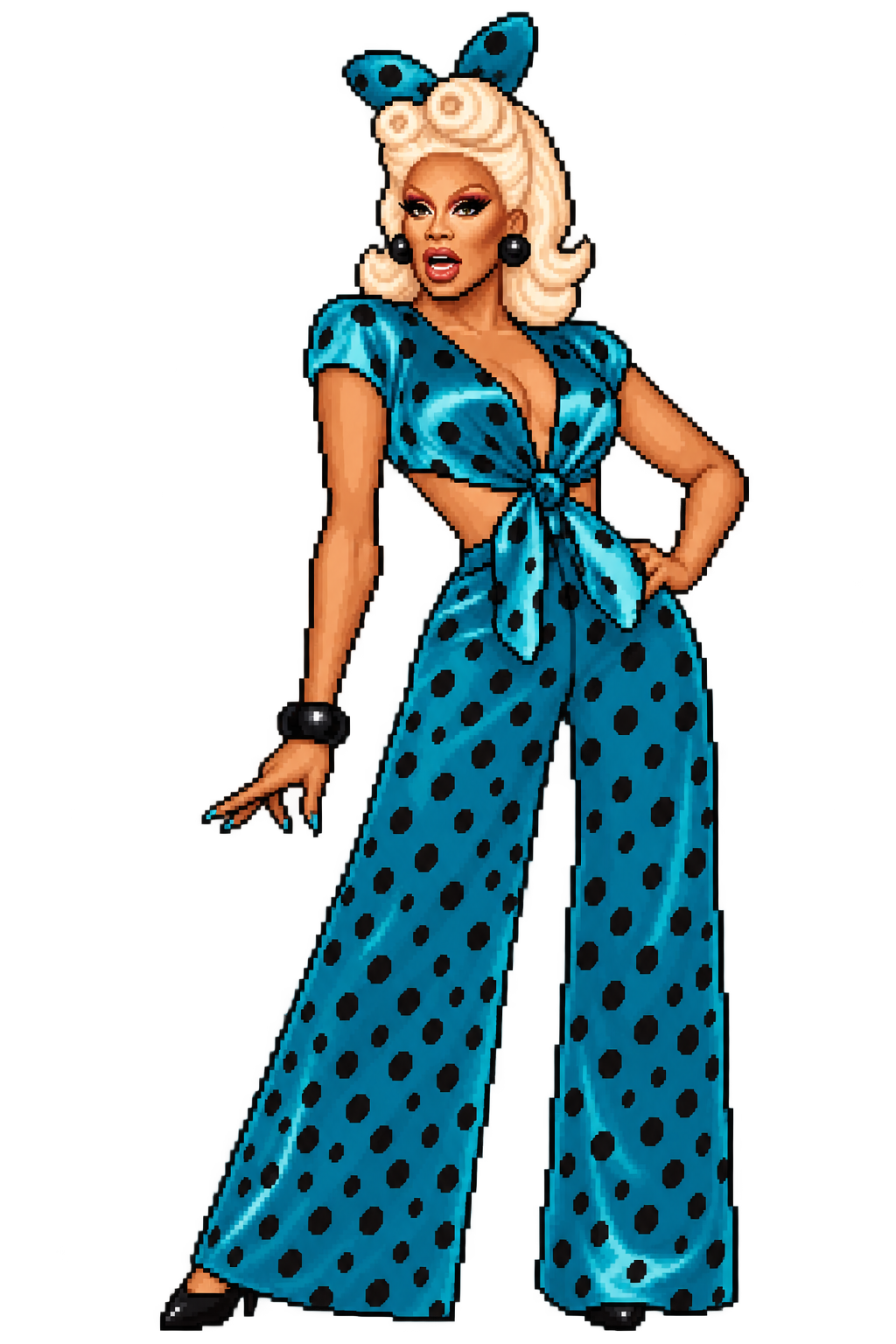 RuPaul em pixel art